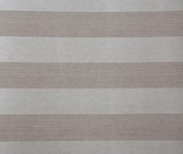 Dutch Wallcoverings vliesbehang streep - beige/zilver