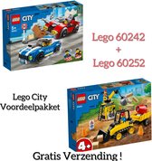 LEGO PAKKET LEGO CITY / LEGO City 4+ Constructiebulldozer - 60252 + LEGO City Politiearrest op de Snelweg - 60242