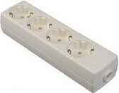 VB 61136 Tafelcontactdoos 4-Voudig + RA Zonder Snoer Schroefbaar Wit