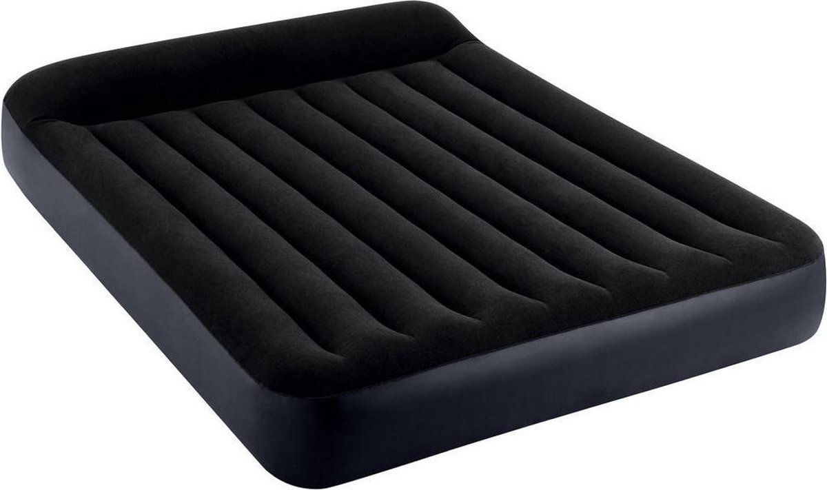 Intex 64143 Queen Pillow Rest Classic 2-Persoons Luchtbed 203x152x25 cm Zwart