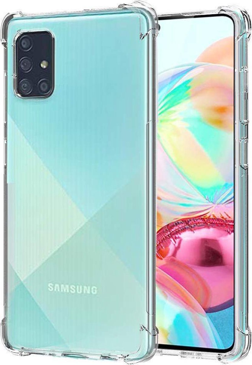 Geschikt voor Samsung Galaxy A71 Backcover - Transparant Shockproof - Soft TPU