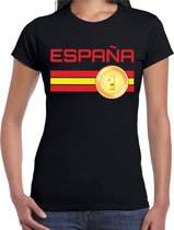 Espana / Spanje landen t-shirt zwart dames XS