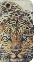 ADEL Leatherette Book Case Wallet Cards Case pour iPhone XS / X - Orange Tigre