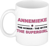 Annemieke The woman, The myth the supergirl cadeau koffie mok / thee beker 300 ml