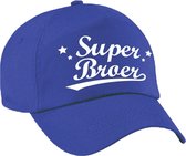 Super broer cadeau pet / baseball cap blauw voor heren - kado voor broers