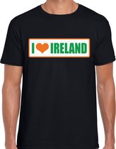 I love Ireland / Ierland landen t-shirt zwart heren 2XL