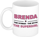 Brenda The woman, The myth the supergirl cadeau koffie mok / thee beker 300 ml