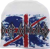 Def Leppard Beanie Muts UNION JACKS Wit