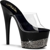 EU 37 = US 7 | ADORE-701-3 | 7 Heel, 2 3/4 PF Slide w/ Rhinestone Platform