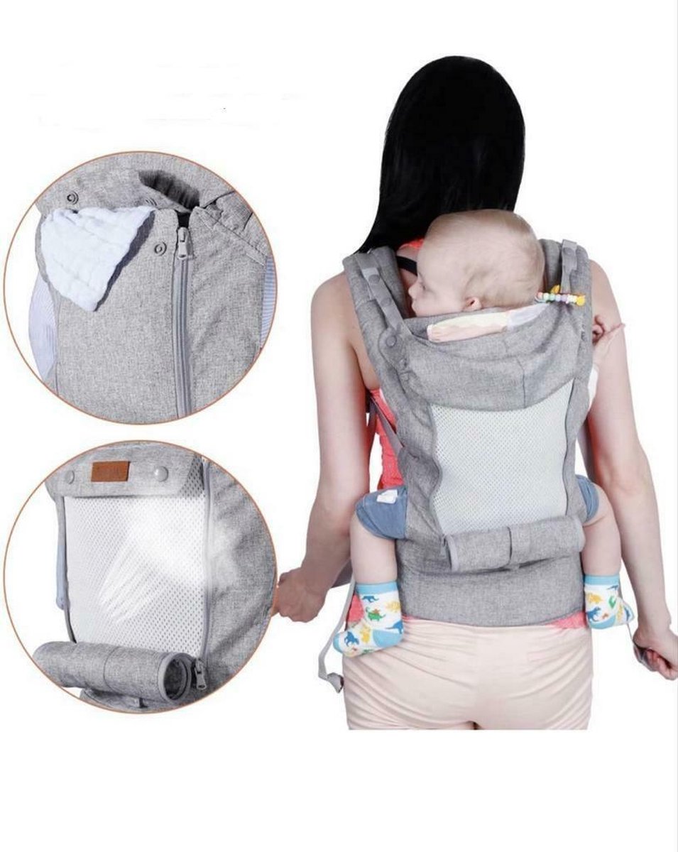 Lictin Porte-bébé Porte-bébé ergonomique 3,5-15 kg Porte-bébé pour bébé  4-48 mois 3