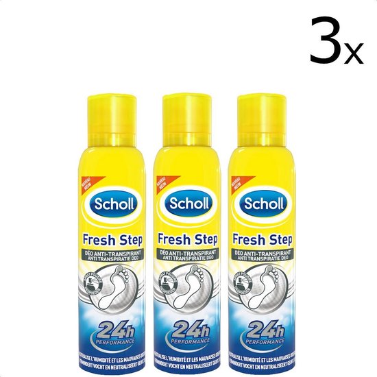 Scholl Fresh Voetspray - deodorant - 150 ml x3 | bol.com