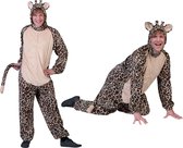 Funny Fashion - Giraf Kostuum - Savanna Giraffe Onesie - Man - Bruin - Maat 52-54 - Carnavalskleding - Verkleedkleding