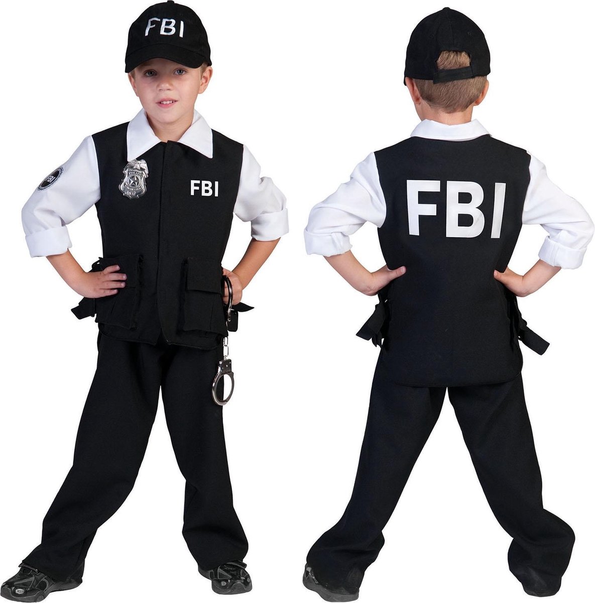 overschot Rose kleur Vermelding Kostuum FBI agent Jongens - Maat 152 | bol.com