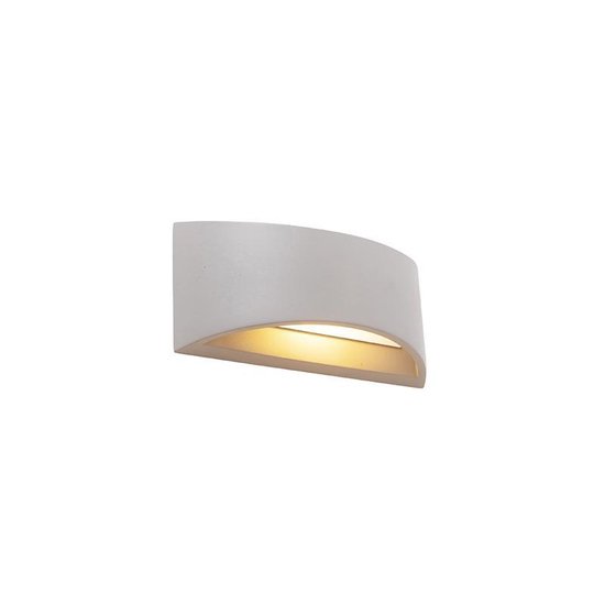 QAZQA creil - Industriele Wandlamp voor binnen - 1 lichts - D 95 mm - Grijs - Industrieel - Woonkamer | Slaapkamer | Keuken