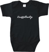 Rompertjes baby met tekst - Knuffelkontje - Romper zwart - Maat 50/56