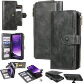 Voor Galaxy S8 + Multifunctionele Retro Afneembare Magnetische Horizontale Flip Leren Case met Kaartsleuven & Houder & Portemonnee & Fotolijst (Donkergroen)