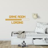 Muursticker Game Room Loading -  Goud -  80 x 26 cm  -  alle muurstickers  baby en kinderkamer  engelse teksten - Muursticker4Sale