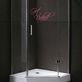 Muursticker Get Naked -  Roze -  160 x 78 cm  -  alle muurstickers  badkamer - Muursticker4Sale