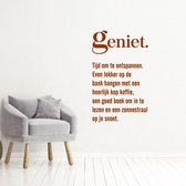 Muursticker Geniet -  Bruin -  91 x 160 cm  -  slaapkamer  woonkamer  alle muurstickers  keuken - Muursticker4Sale