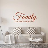 Muursticker Family Is Everything - Bruin - 80 x 33 cm - alle muurstickers woonkamer