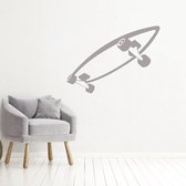 Muursticker Skateboard -  Zilver -  120 x 87 cm  -  alle muurstickers  baby en kinderkamer - Muursticker4Sale