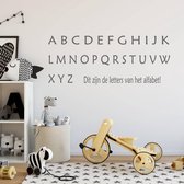 Muursticker Alfabet -  Donkergrijs -  160 x 65 cm  -  baby en kinderkamer  nederlandse teksten  bedrijven  alle - Muursticker4Sale