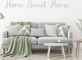 Muursticker Home Sweet Home -  Zilver -  120 x 15 cm  -  woonkamer  engelse teksten  alle - Muursticker4Sale