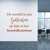 Muursticker Gekkenhuis - Bruin - 60 x 45 cm - woonkamer alle