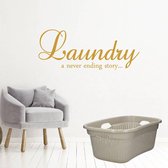 Laundry A Never Ending Story - Goud - 80 x 32 cm - wasruimte alle