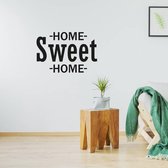 Muursticker Home Sweet Home -  Zwart -  100 x 68 cm  -  woonkamer  engelse teksten  alle - Muursticker4Sale