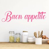 Muursticker Buon Appetito -  Roze -  160 x 40 cm  -  keuken  alle - Muursticker4Sale