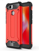 Magic Armor TPU + PC Combinatie Case voor Xiaomi Redmi 6 (rood)