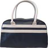 Retrotas Blauw - Sporttas/Weekendtas/Reistas - Verstevigende bodem - Nopjes Onderkant