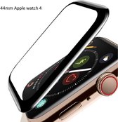 DrPhone Full-covered Glas - 0.2mm - Volledige bescherming - Full-covered - Geschikt Voor Apple Watch 4/5/6/SE (44mm) - Zwart