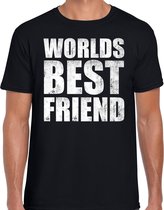 Worlds best friend cadeau t-shirt zwart voor heren M