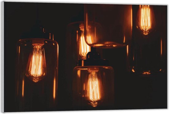 Plexiglas –Hangende Lampen in Glazen Potten– 40x30 (Met Ophangsysteem) |  bol.com
