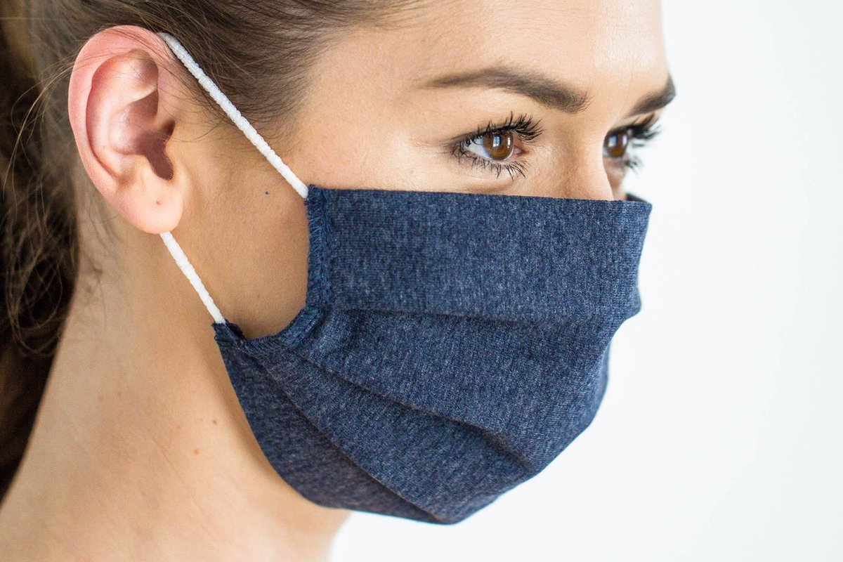Mondkapje wasbaar - Jeans Blauw - Herbruikbaar mondkapje - Stoffen mondmasker - Mondkapje Katoen - Niet-medisch mondkapje - Smartvat