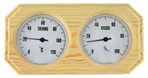 Sauna thermometer met hygrometer, vurenhout