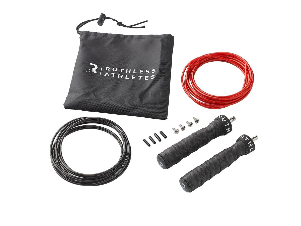 Jump Rope - Ruthless Athletes - Springtouw - Inclusief Instructie & Oefeningen Video - Springtouw Volwassenen - Speed Rope - Sport Springtouwen - Fitness - Thuis Sporten - Sportartikelen — afbeelding 4