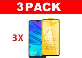 3x Huawei P Smart (2020) glas screenprotector tempered glass (Full Cover)