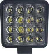 Werklicht vierkant | LED verstraler 16x3 = 48W | 10-30 Volt | 6000K | IP67