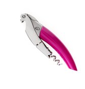 LIGNE W - W SERIE - KURKENTREKKER KELNERSMES DESIGN WIJN OPENER MAGENTA - CORKSCREW DESIGN WINE OPENER MAGENTA