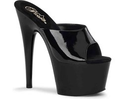 Pleaser - ADORE-701 Muiltjes - Paaldans schoenen - 39 Shoes - Zwart