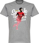 Salah Liverpool Script T-Shirt - Grijs - XL