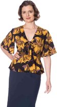 Dancing Days Top -XL- POLLY PEPLUM Geel