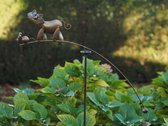 Tuinsteker - Balans kat en muis - 130 cm hoog