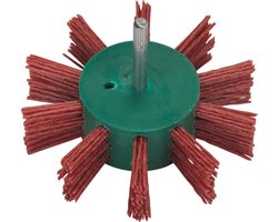 Bosch - Lamellenborstel voor boormachines - nylondraad met korund schuurmiddel K80, 100 mm 100 mm, 1 mm, 3500 o.p.m.