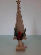 decoratieve kerstboom op hout met led