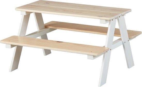 Hensa kinder bureau tafelbank voor kinderen wit, Milkyskin.