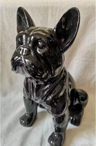Beeld Franse Bulldog zwart 40 cm.